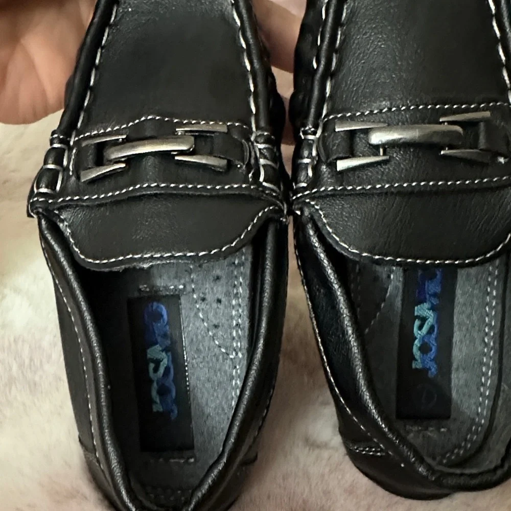 Josmo Black Girls' Slip-On Moccasin Loafers